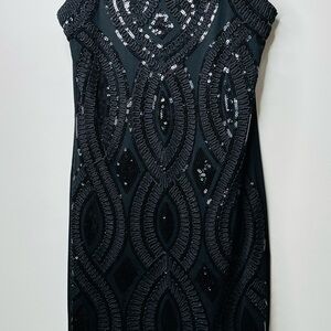 Elegant Black Sequin Dress